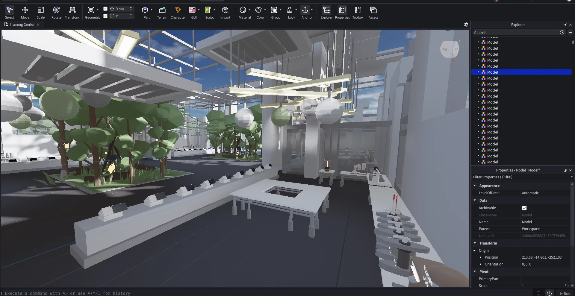 The SweetLeaf Café training center open in Roblox Studio